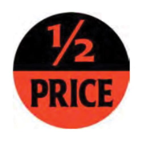 1.5" dia. 1/2-Price Reduced Label