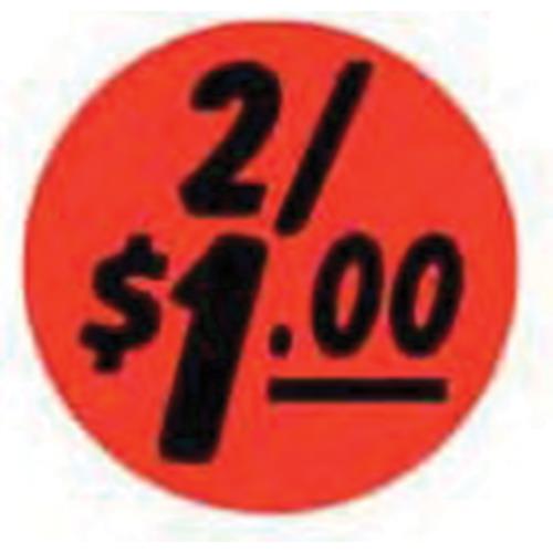 1.5" dia. 2/$4 Bullseye Label
