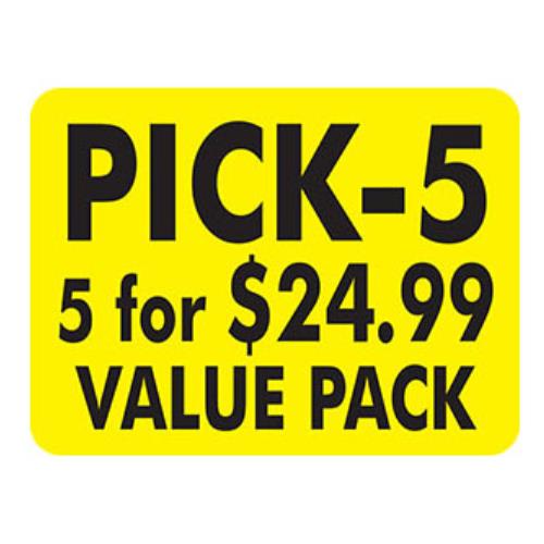 5 For $24.99 Value Pack Lbl Paper 1.5X2 White