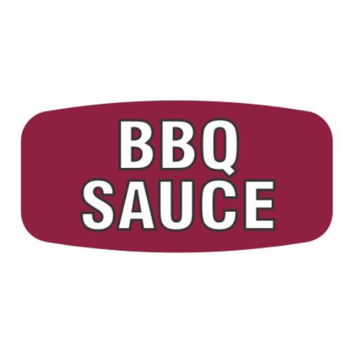 BBQ SAUCE LABEL PAPER .625X1.25 RED/WHITE