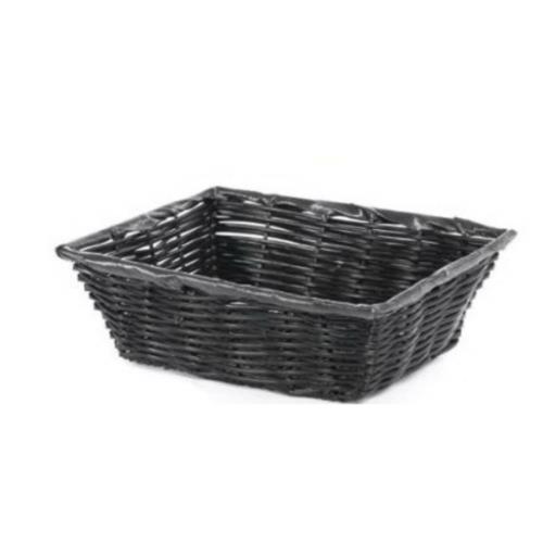 10" x 7.5 x 3.5" H Black Poly Lined Tray