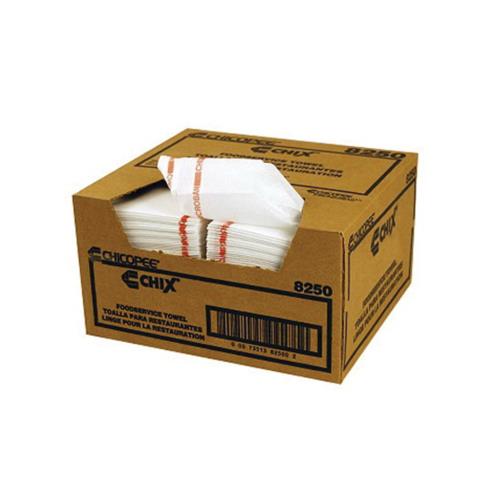 Chicopee Chix Pizza Towel 13.5X24 Red W/Dark Red Stripe