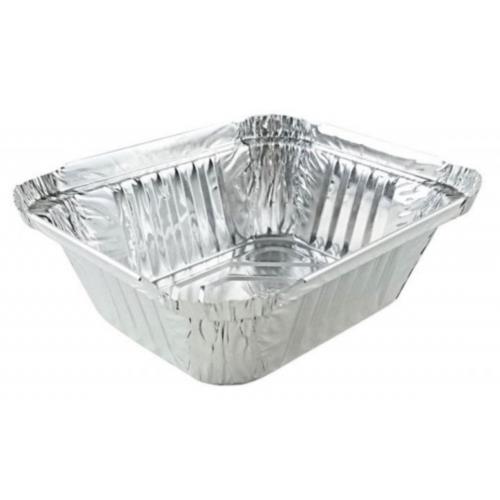 1-LB Obl Aluminum Foil 5.5X4.5X1-5/8 Container