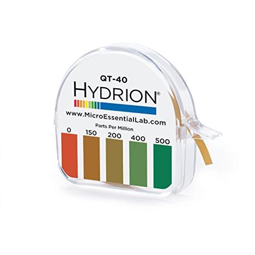 Quat Test Strip Paper 1" White