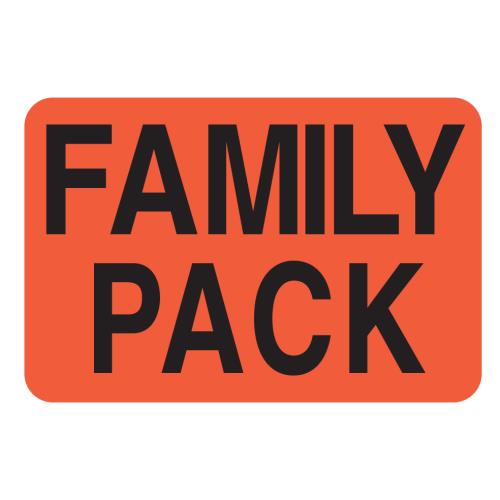Family Pack Label Paper 2X3 Red-Glo 1-Color