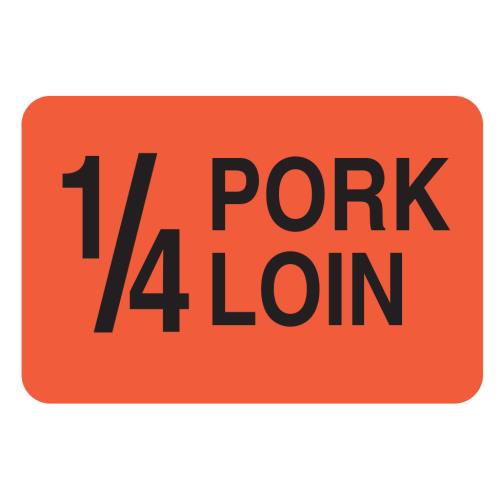 PORK LOIN LABEL PAPER 2X3 RED-GLO 1-COLOR