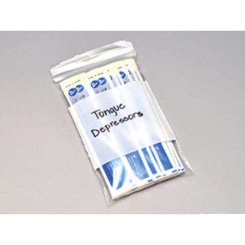 12" x 9" 2 Mil Clear LDPE Line Single Track Seal Top Bag with Write-On Block