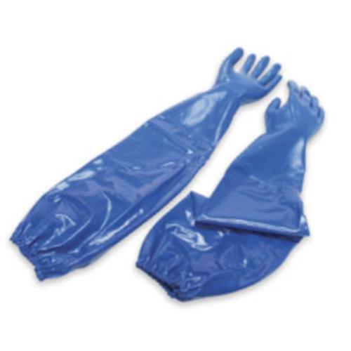 Size 26" L Blue Elastic Supported Insulated Nitrile Gloves