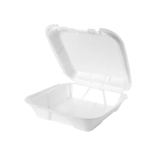Tray Snaplock Foam Hinged 9X9X3 White