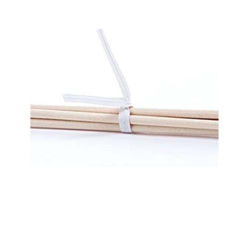 White Twist Tie Paper 3/16X3.5
