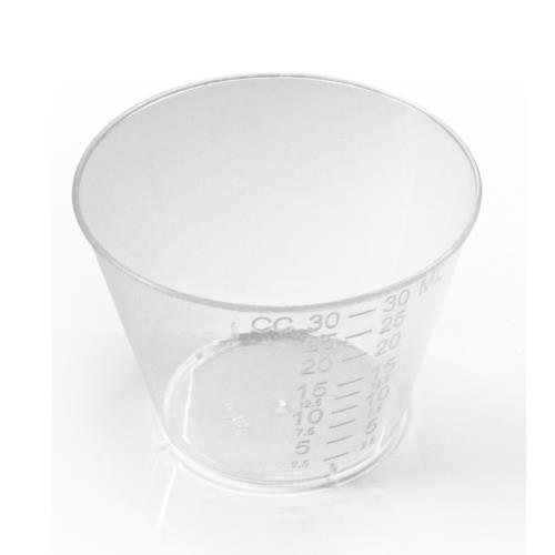 Medicine Cup 1-OZ Clear Plastic Graduated 50/100/CS