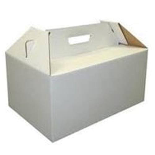 C-Flute Turkey/Ham Auto Barn Box With Handles, 12" x 18" x 9"
