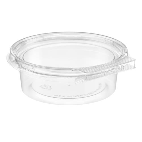 ROUND WARE CLAMSHELL W/TEAR STRIP T/R PET 8-OZ CLR