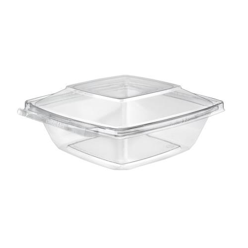 PAGODA BOWL HINGED LID CLAMSHELL PETE 32-OZ CLEAR