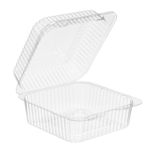 UTILITY CLAMSHELL PETE 46.7-OZ CLEAR 6X6.5X3.25