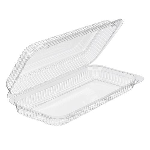 Hinged Strip Danish Container PETE 68-OZ 12.75X6.25X2