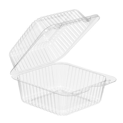 Hinged Container, Clear, 29 oz, 5.25" x 5.62" x 3.12"