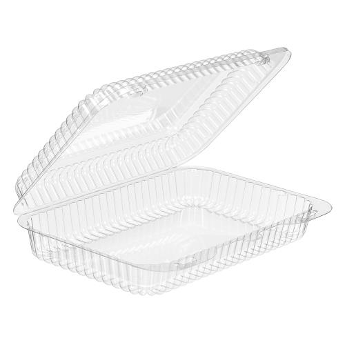 Hinged Container PETE 36-OZ 9-3/8X6-3/8X2 Clear