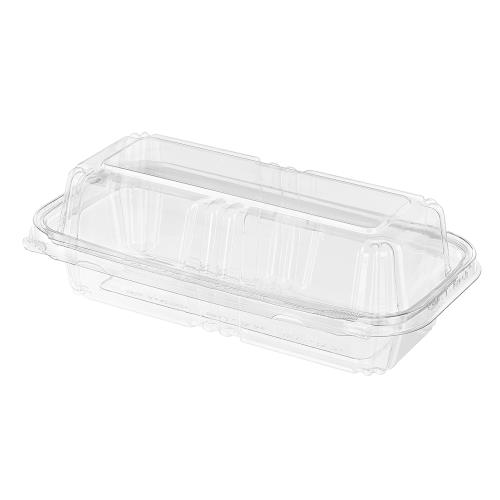 Hogie/Sub Hinged Plastic Container Clear
