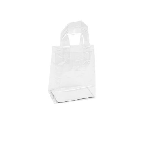 Handled Shopper Clear Soft Loop 6.75X4.75X8.5X4.75