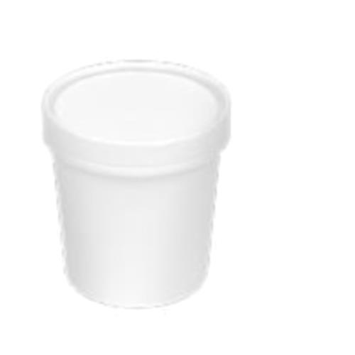 TALL FOOD CONTAINER W/LID PAPERBOARD 16-OZ WHITE