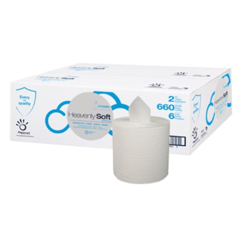 Towel Center Pull 2-Ply 7.6" Diameter 600 Sheets White