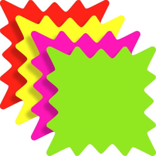 Burst Rainbow Pack Sign Card 5.5X5.5 100/PK