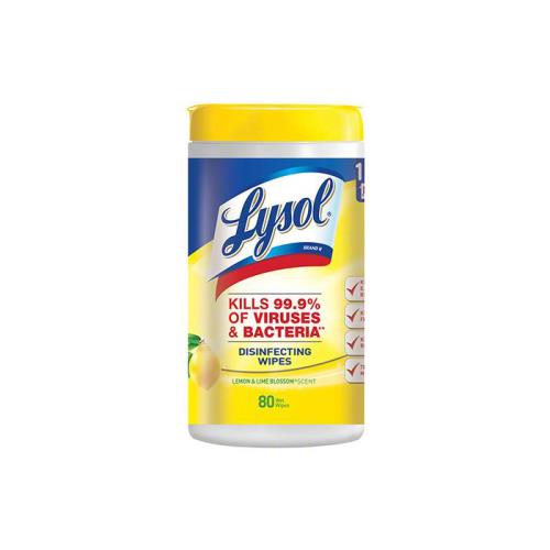 Lysol Lemon & Lime Blossom Sanitizing Wipes 80-CT