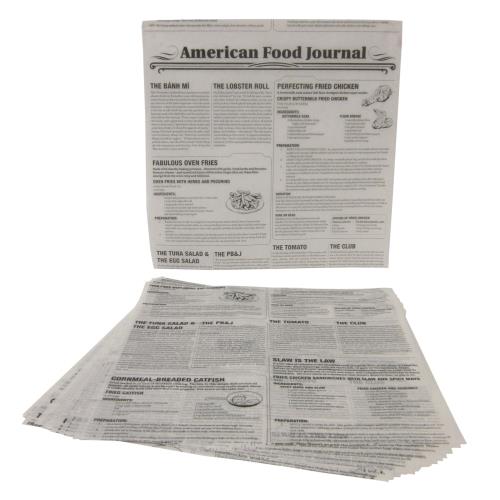 12"x12" Dry Wax Flat Sheet - Stock Print Newspaper