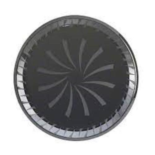 STURDIWARE RD PLATTER W/DOME LID PP 18" BLK/CLR