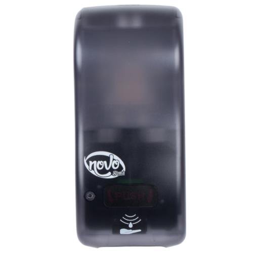 12" x 5.5" x 4" Black ABS Hybrid Electronic Touchless Soap Dispenser