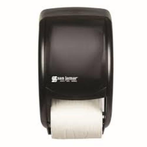 324" x 191" x 178 mm Black Pearl Plastic Duett Standard Bath Tissue Dispenser