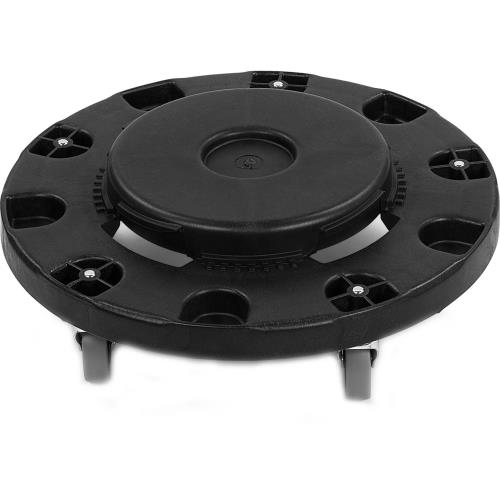 Bronco™ 5" Black LLDPE Round Trash Can