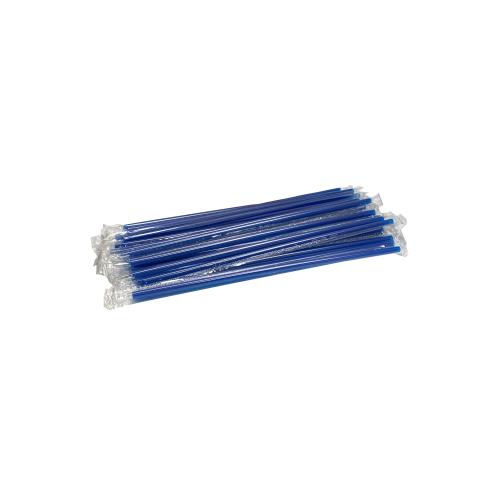 JUMBO STRAW P/P 10.25" BLUE WRAPPED