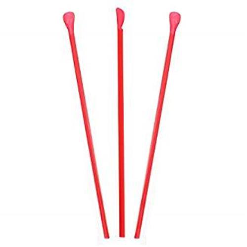 Giant Spoon Straw 10.25" Red Wrapped
