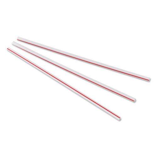 7.75" Giant Straw White/Red Sripe/Unwrapped