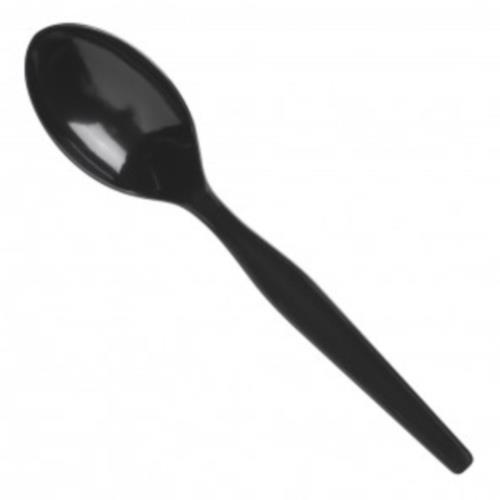 TEASPOON BLACK PP BULK HEAVY WEIGHT