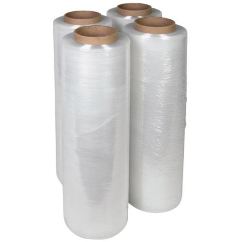 Prime Source® PE Hand Use Pallet Wrap, Clear, 12" x 1500', 1/CS/4
