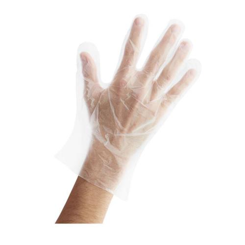 Large Polyethylene Glove Embossed Clear .6-MIL