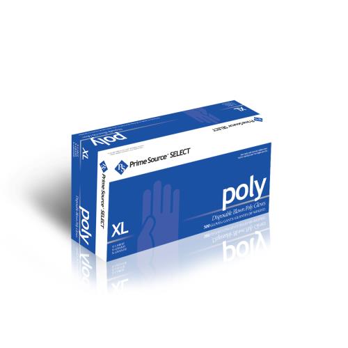 Xlarge Polyethylene Glove Embossed Clear 10/10/100/CS