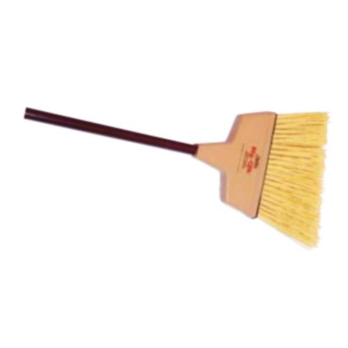 Big Qik Angle Broom 13" Tan Wood Handle W/Clear Finish