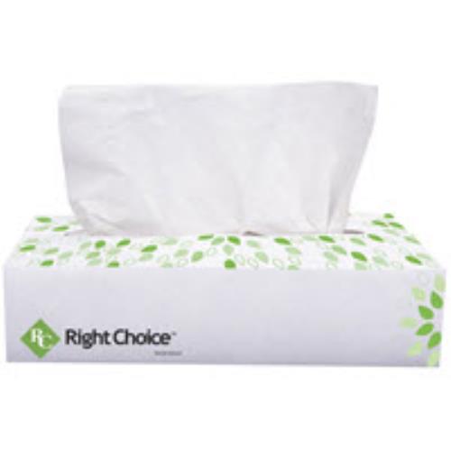 R/C Facial Tissue Paper 7.9X7.9" 100 Sheet 2-Ply White