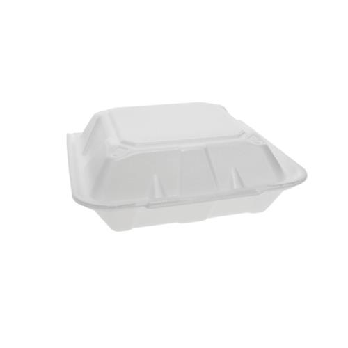 Hinged Container Foam Q-1 8.1X8.2X3.0 White