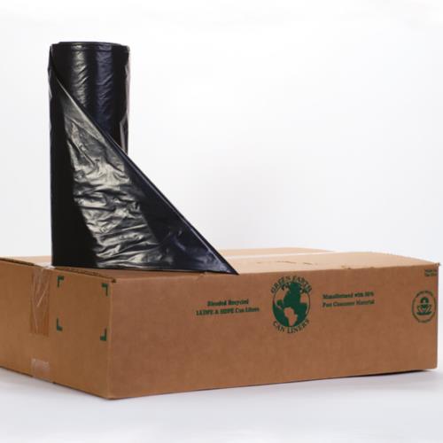 Gal 33" x 39" 1.5 Mil Black LLDPE Recycled PGB Series Can Liner