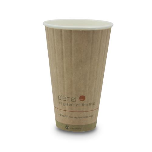 Hot Cup 16OZ Kraft Double Wall 16-OZ Compostable