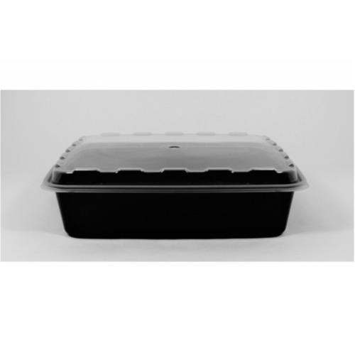 CUBE 48-OZ SQR COMBO PP BLACK 8.5X8.5X1.87