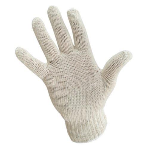 Mens String Knit Glove Light/Wt White Cuff