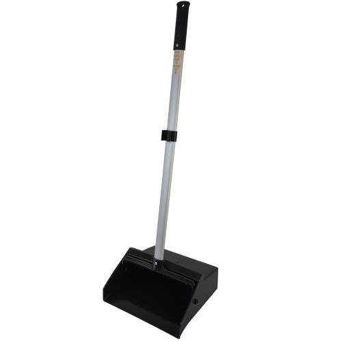 Lobby Dust Pan Plas With Aluminum Handle Black
