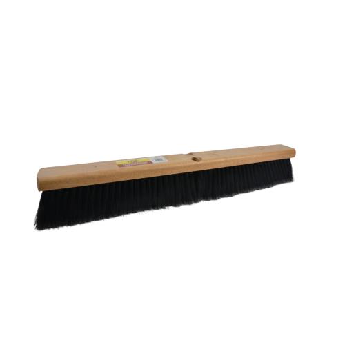 Push Broom Flag Bristles Wood Block 24" Threaded Holes