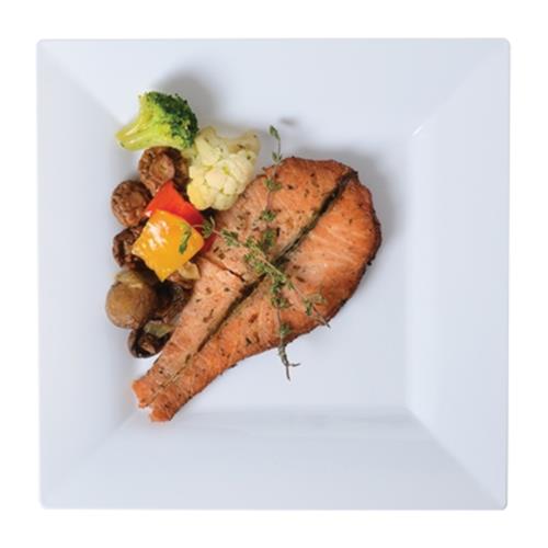 SQUARES DINNER PLATE P/S 9.5X9.5 CLEAR